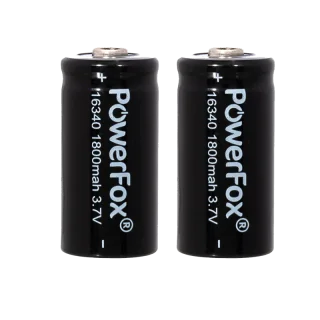 PowerFox 16340 Li-Ionen-Akku 2er-Set für ACE Pro-Mini-Laserpointer
