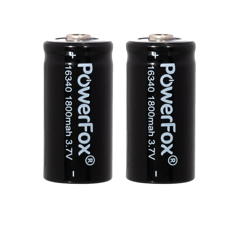 PowerFox 16340 Li-Ionen-Akku 2er-Set für ACE Pro-Mini-Laserpointer