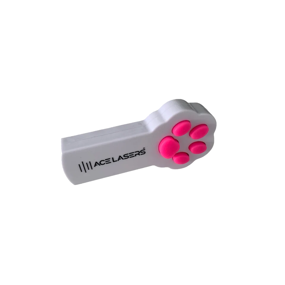 ACE Lasers Haustier-Laser in Weiß mit rotem Punkt zum Spielen mit Katzen und Hunden